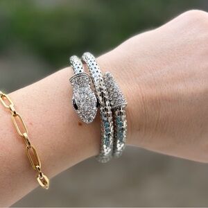 Snake Silver Bracelet Serpenti Style